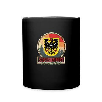 Schlesien Heimatland Polen Schläsig Flagge - Tasse einfarbig - Schwarz - Vorne
