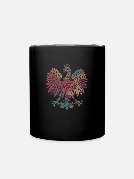Polen Polnisch Flagge Adler Landesfaben Reise - Tasse einfarbig - Schwarz