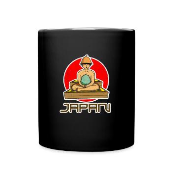 Sento Japan Sauna Dampf Tradition Japanisch - Tasse einfarbig - Schwarz - Vorne