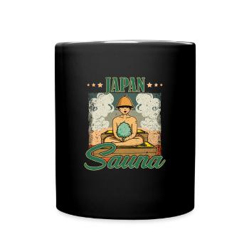 Badehaus Japan Sento Tradition Tokio Sauna - Tasse einfarbig - Schwarz - Vorne