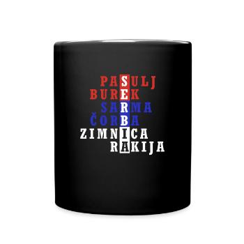 Srbija Belgrad Serbien Serbisch Heimat Urlaub Flag - Tasse einfarbig - Schwarz - Vorne