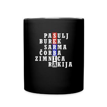 Srbija Belgrad Serbien Serbisch Heimat Urlaub Flag - Tasse einfarbig - Schwarz - Vorne