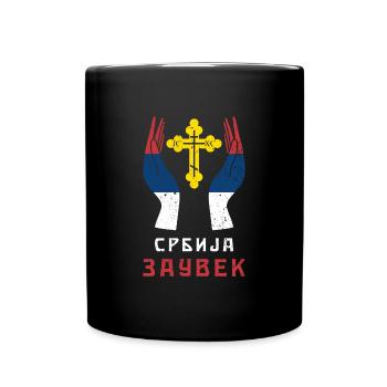 Heimat Serbien Serbisch Flagge Heimat Balkan SFRJ - Tasse einfarbig - Schwarz - Vorne