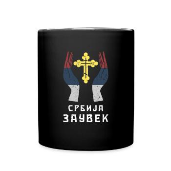 Heimat Serbien Serbisch Flagge Heimat Balkan SFRJ - Tasse einfarbig - Schwarz - Vorne