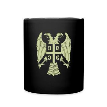 Srbija Reise Balkan Serbien Serbisch Flagge Belgra - Tasse einfarbig - Schwarz - Vorne