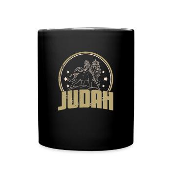 Löwe Juda Judah Reggae Afrika Kultur Geschichte - Tasse einfarbig - Schwarz - Vorne