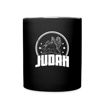 Löwe Juda Judah Reggae Afrika Kultur Geschichte - Tasse einfarbig - Schwarz - Vorne