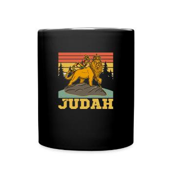 Christentum Löwe von Juda Jufah Afrika Kultur Musi - Tasse einfarbig - Schwarz - Vorne