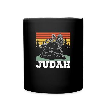 Christentum Löwe von Juda Jufah Afrika Kultur Musi - Tasse einfarbig - Schwarz - Vorne