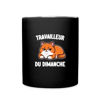 travailleur du dimanche - Mug uni - noir - Devant