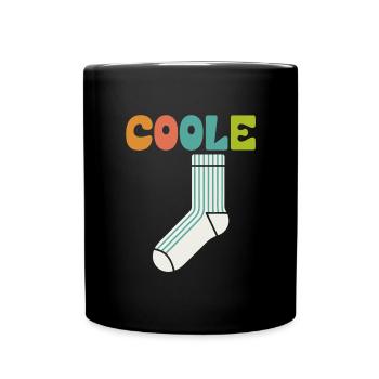 Chaussette cool - design motivant amusant - Mug uni - noir - Devant