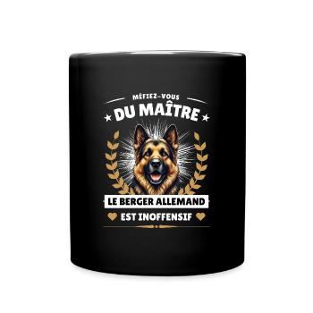 Méfiez-vous du maître, le berger est inoffensif! - Mug uni - noir - Devant