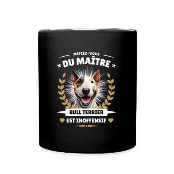 Méfiez-vous du maître, le Bull est inoffensif! - Mug uni - noir - Devant
