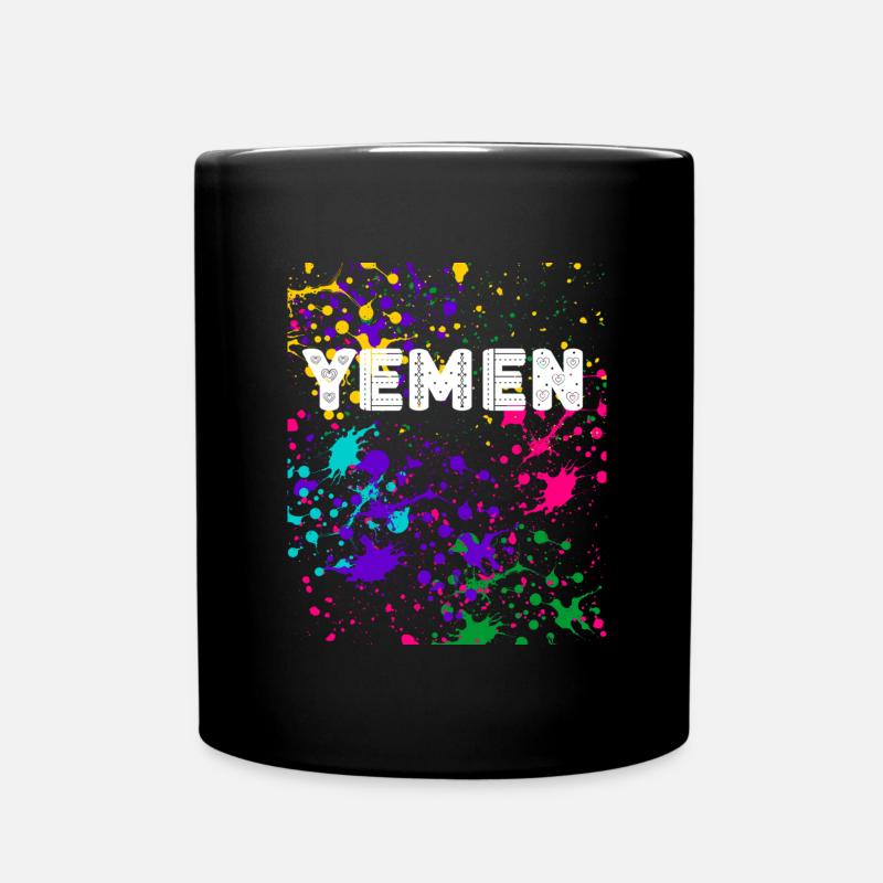 YEMEN splatter Design - Tasse einfarbig - Schwarz