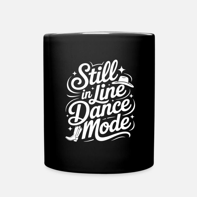 Immer im Line Dance Modus LInedance Design - Tasse einfarbig - Schwarz