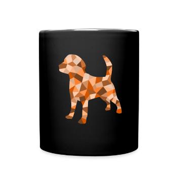 Dog cubist - Full Colour Mug - black - Front