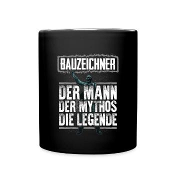 BAUZEICHNER - Mythos - Tasse einfarbig - Schwarz - Vorne