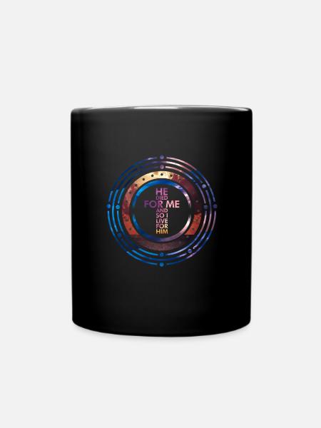 Christian Jesus Christ Catholic Religion Gift - Full Colour Mug - black