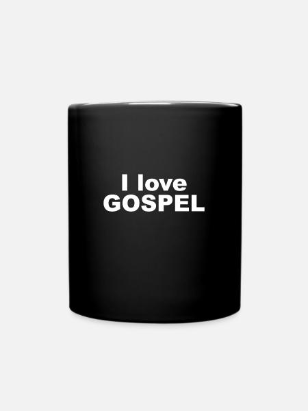 I love gospel gift - Full Colour Mug - black