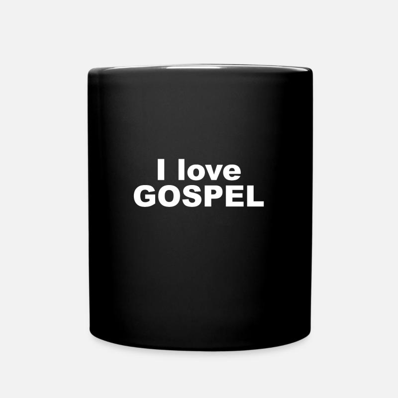 I love gospel gift - Full Colour Mug - black