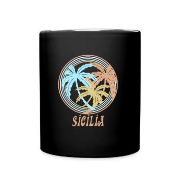 Sicile - Mug uni - noir - Devant