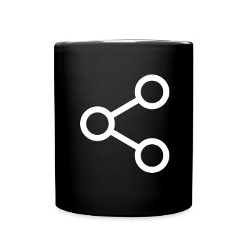 share icon - Full Colour Mug - black - Front