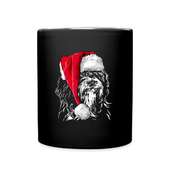 Santa TIBET TERRIER Chiens de Noël Wilsigns - Mug uni - noir - Devant