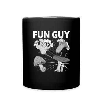 Fun Guy Mushroom Hunting Mycologist - Full Colour Mug - black - Front