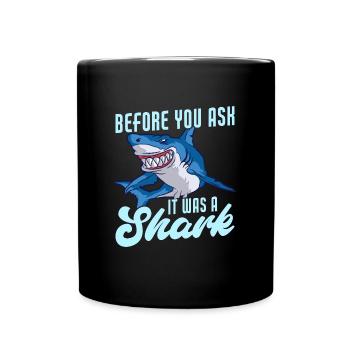It Was A Shark Funny Amputee Prosthetic Surgery - Full Colour Mug - black - Front