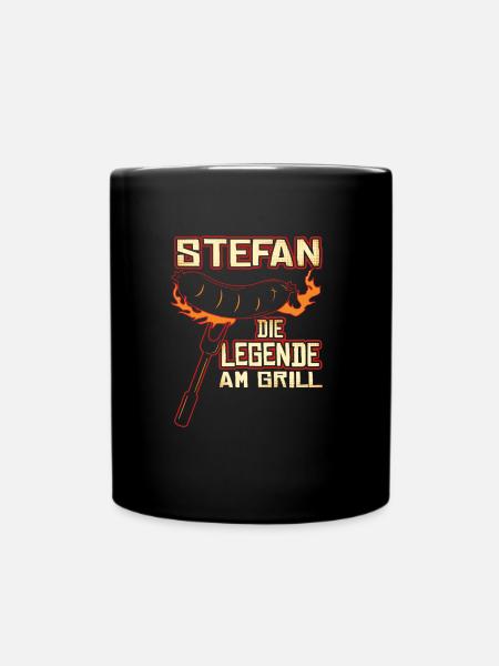 Grillen Stefan Die Legende Am Grill - Tasse einfarbig - Schwarz
