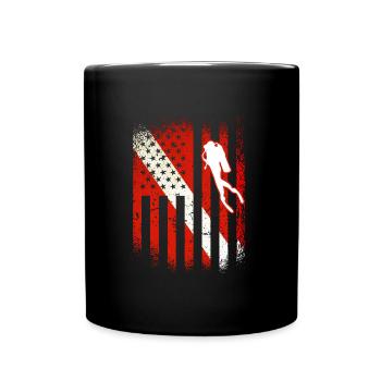 Plongeur USA Plongée Pavillon Plongée - Mug uni - noir - Devant