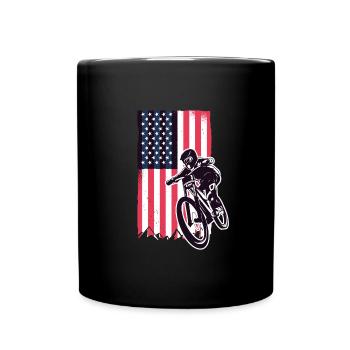 DH Bike MTB Downhill Mountainbike - Tasse einfarbig - Schwarz - Vorne