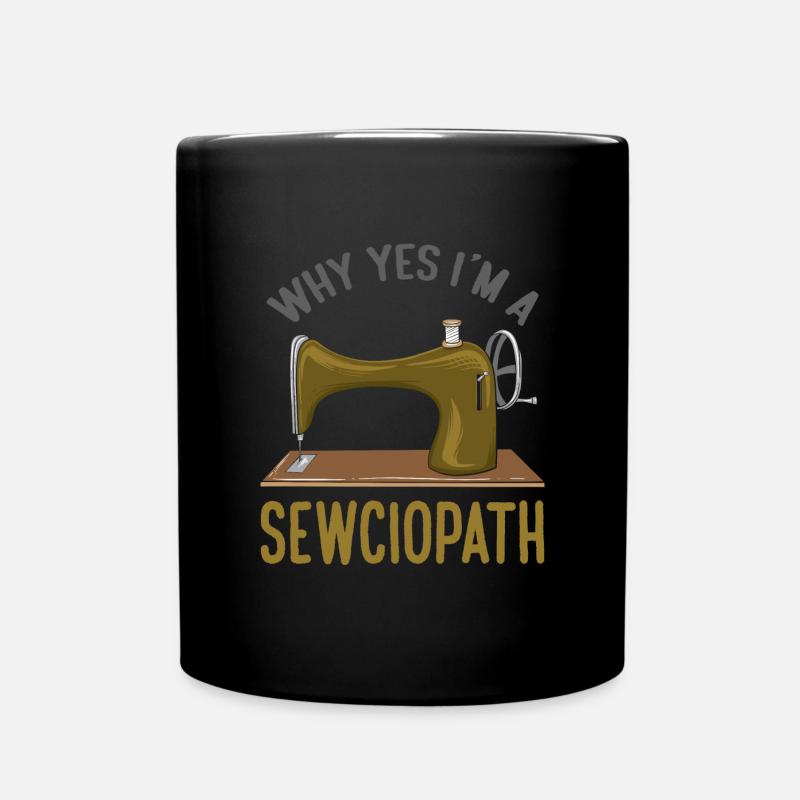 Pourquoi oui je suis un coudier drôle de couture - Mug uni - noir