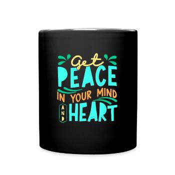 La paix dans votre et l’inspiration de votre cœur - Mug uni - noir - Devant
