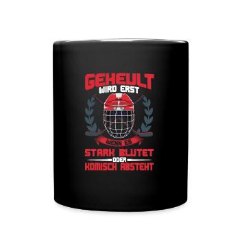 Howling is only when it bleeds ice hockey - Full Colour Mug - black - Front