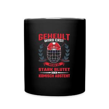 Howling is only when it bleeds ice hockey - Full Colour Mug - black - Front