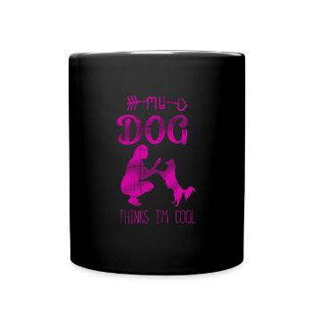Mon chien pense que je suis cool Dog Lover Dog Owner - Mug uni - noir - Devant