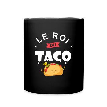 le roi du taco Cadeau papa chef taco - Mug uni - noir - Devant