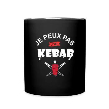 je peux pas j ai kebab chef cuisine kebab turc - Mug uni - noir - Devant