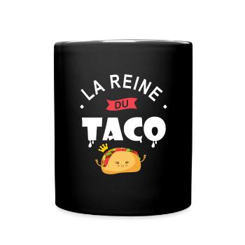 la reine du taco cadeau femme chef taco - Mug uni - noir - Devant