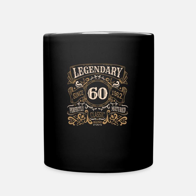 60 Jahre Legendary Since 1962 60. Geburtstag - Tasse einfarbig - Schwarz