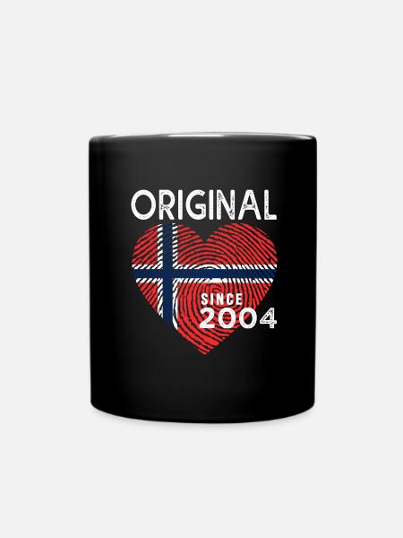 anniversaire 2004 original since 2004 norvège - Mug uni - noir
