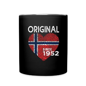 anniversaire 1952 original since 1962 norvège - Mug uni - noir - Devant