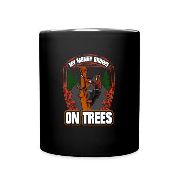 Motorsäge My Money Grows On Trees Holzfäller - Tasse einfarbig - Schwarz - Vorne