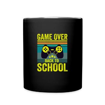 Zocker Game Over Retour à l’école Gamer - Mug uni - noir - Devant