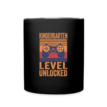 Zocker Kindergarten Level Unlocked Gamer - Tasse einfarbig - Schwarz - Vorne