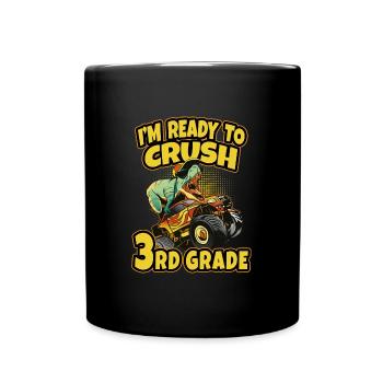 3ème classe Je suis prêt à écraser dinosaure de 3ème année - Mug uni - noir - Devant