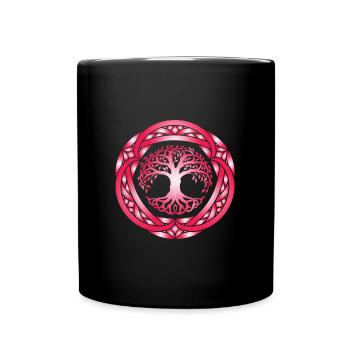 Yggdrasil Wikinger Weltesche - Tasse einfarbig - Schwarz - Vorne