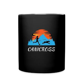 Canicross Hundesport Natur Laufen Hund - Tasse einfarbig - Schwarz - Vorne