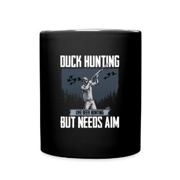 Chasseur de canard chasse comme la chasse au cerf mais a besoin de viser - Mug uni - noir - Devant